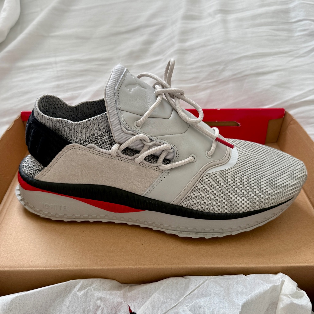 Puma Gray And Red Sneakers